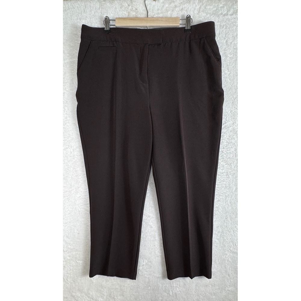 Investments Petites Dress Pants‎ Women 16PS Brown Career Office Stretch Trousers